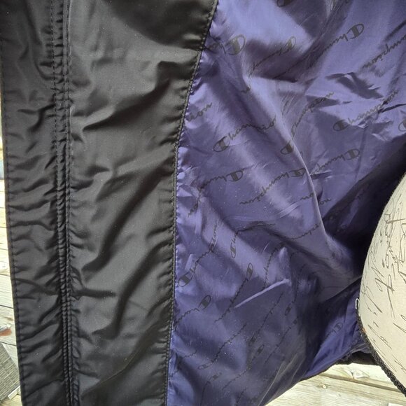 Champion Quilted Puffer Hooded Jacket Dark Blue Full Zipper Men's Size XL - Picture 3 of 11